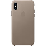 SFR-Coque Apple en cuir pour iPhone X - Taupe