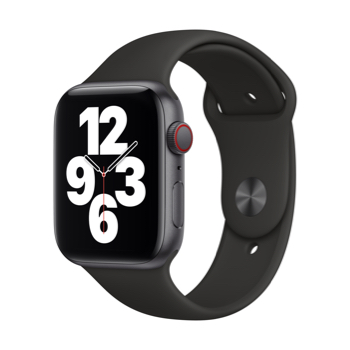 Apple Watch SE 4G 44 mm Aluminium Gris Sidéral avec Bracelet Sport Noir -  SFR Accessoires